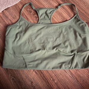Olive Green Sports Bra